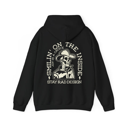 Smilin on the Inside | Cowboy Skeleton | Heavy Blend™ Hooded Sweatshirt