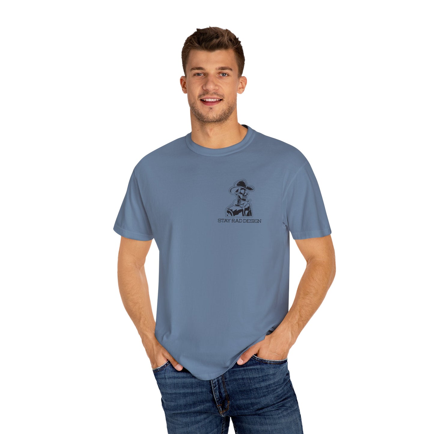 SMILIN' ON THE INSIDE | Cowboy Skeleton | Comfort Colors Unisex Garment-Dyed T-shirt