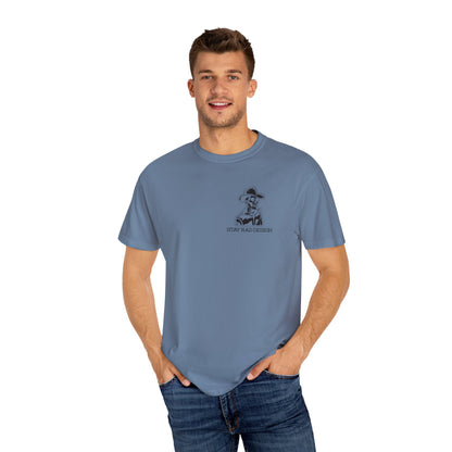 SMILIN' ON THE INSIDE | Cowboy Skeleton | Comfort Colors Unisex Garment-Dyed T-shirt