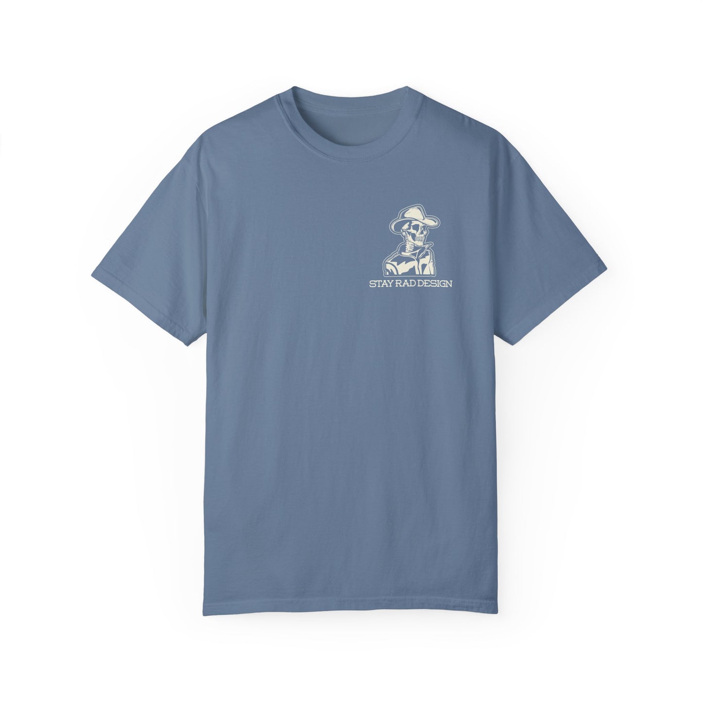 SMILIN ON THE INSIDE DARK | Cowboy Skeleton Off-White Print | Comfort ColorsUnisex Garment-Dyed T-shirt