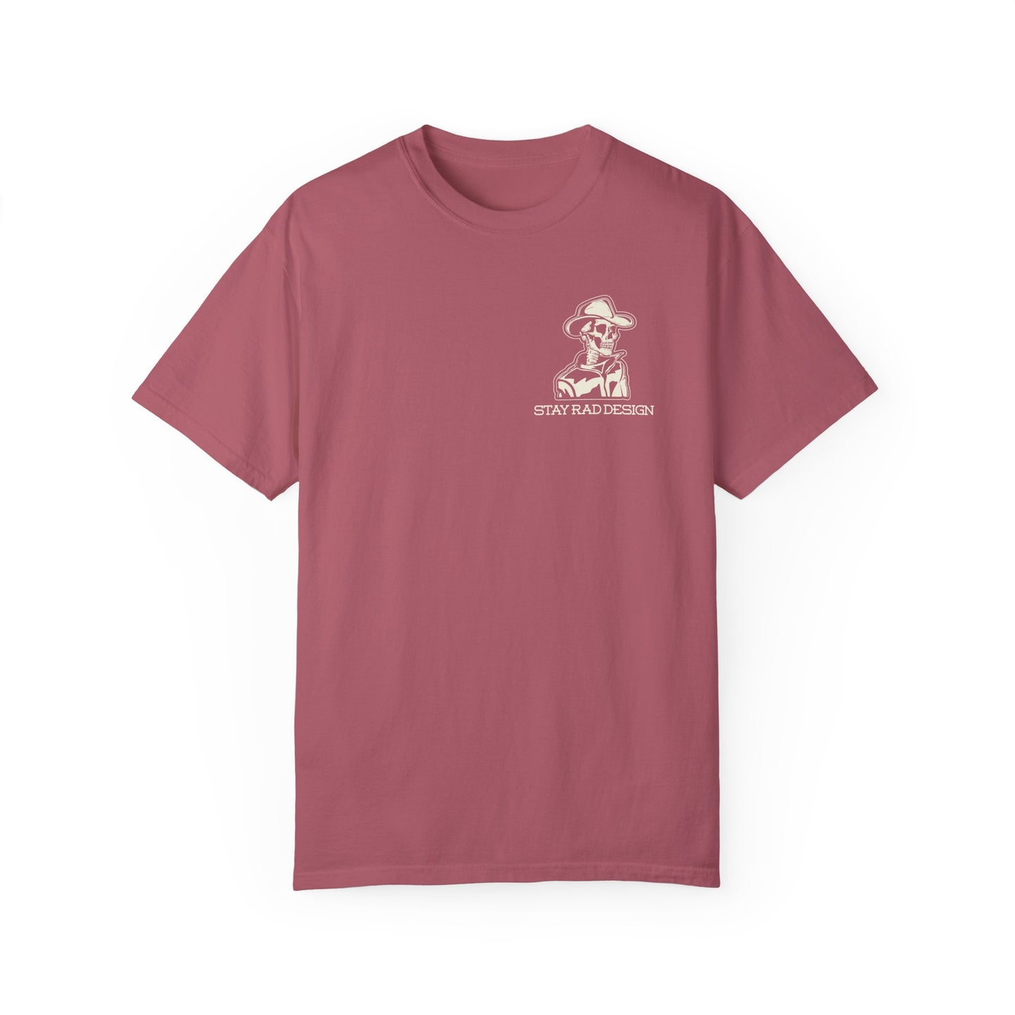 SMILIN ON THE INSIDE DARK | Cowboy Skeleton Off-White Print | Comfort ColorsUnisex Garment-Dyed T-shirt