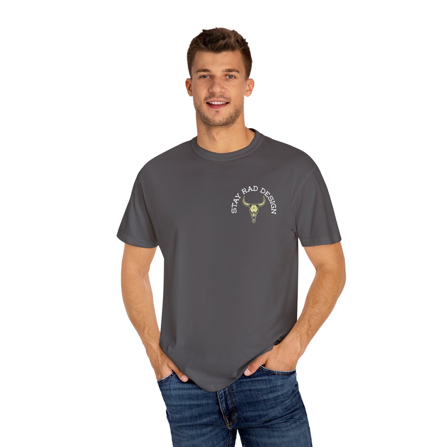 ENTITLED TO NOTHING | Stay Rad Cattle Skull | Red/Green/Ivory COMFORT COLORS 1717