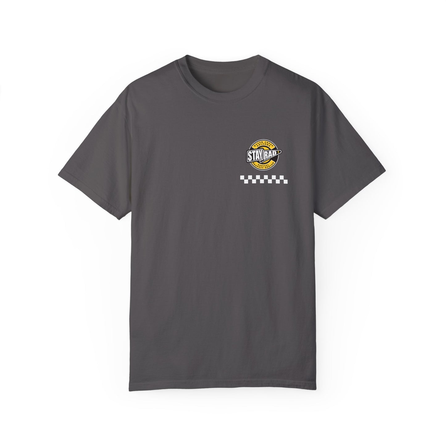 STAY RAD CHECKER BADGE | Front Chest | Comfort Colors Unisex Garment-Dyed T-shirt