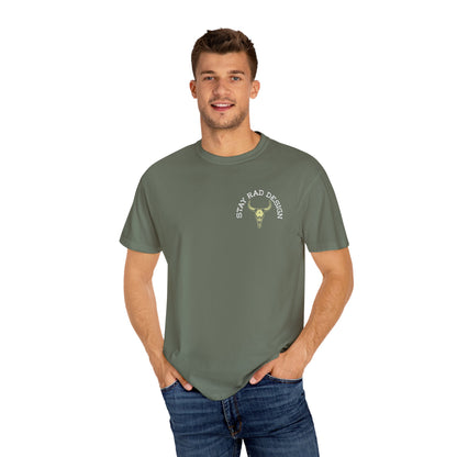 ENTITLED TO NOTHING | Stay Rad Cattle Skull | Red/Green/Ivory COMFORT COLORS 1717
