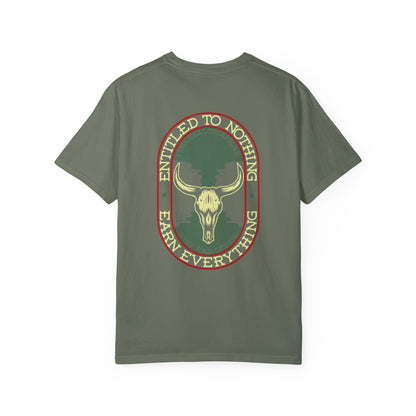ENTITLED TO NOTHING | Stay Rad Cattle Skull | Red/Green/Ivory COMFORT COLORS 1717