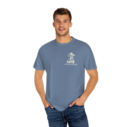 SMILIN ON THE INSIDE DARK | Cowboy Skeleton Off-White Print | Comfort ColorsUnisex Garment-Dyed T-shirt
