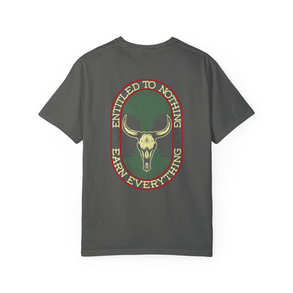 ENTITLED TO NOTHING | Stay Rad Cattle Skull | Red/Green/Ivory COMFORT COLORS 1717
