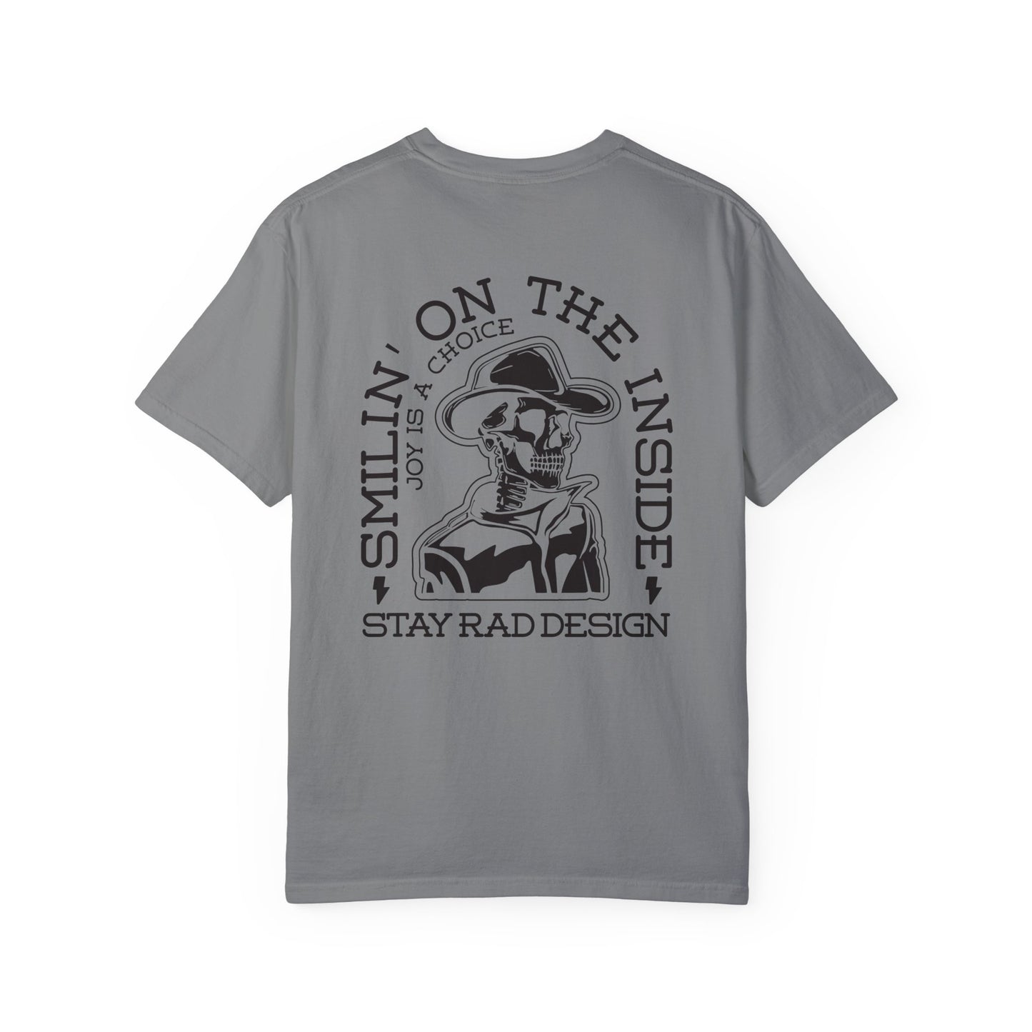 SMILIN' ON THE INSIDE | Cowboy Skeleton | Comfort Colors Unisex Garment-Dyed T-shirt