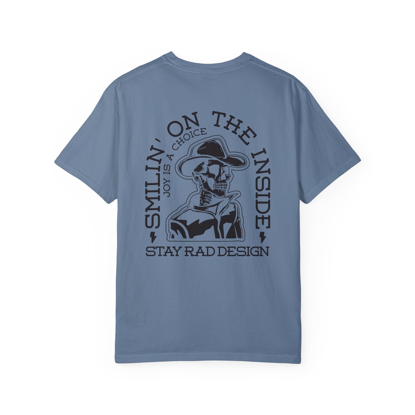 SMILIN' ON THE INSIDE | Cowboy Skeleton | Comfort Colors Unisex Garment-Dyed T-shirt