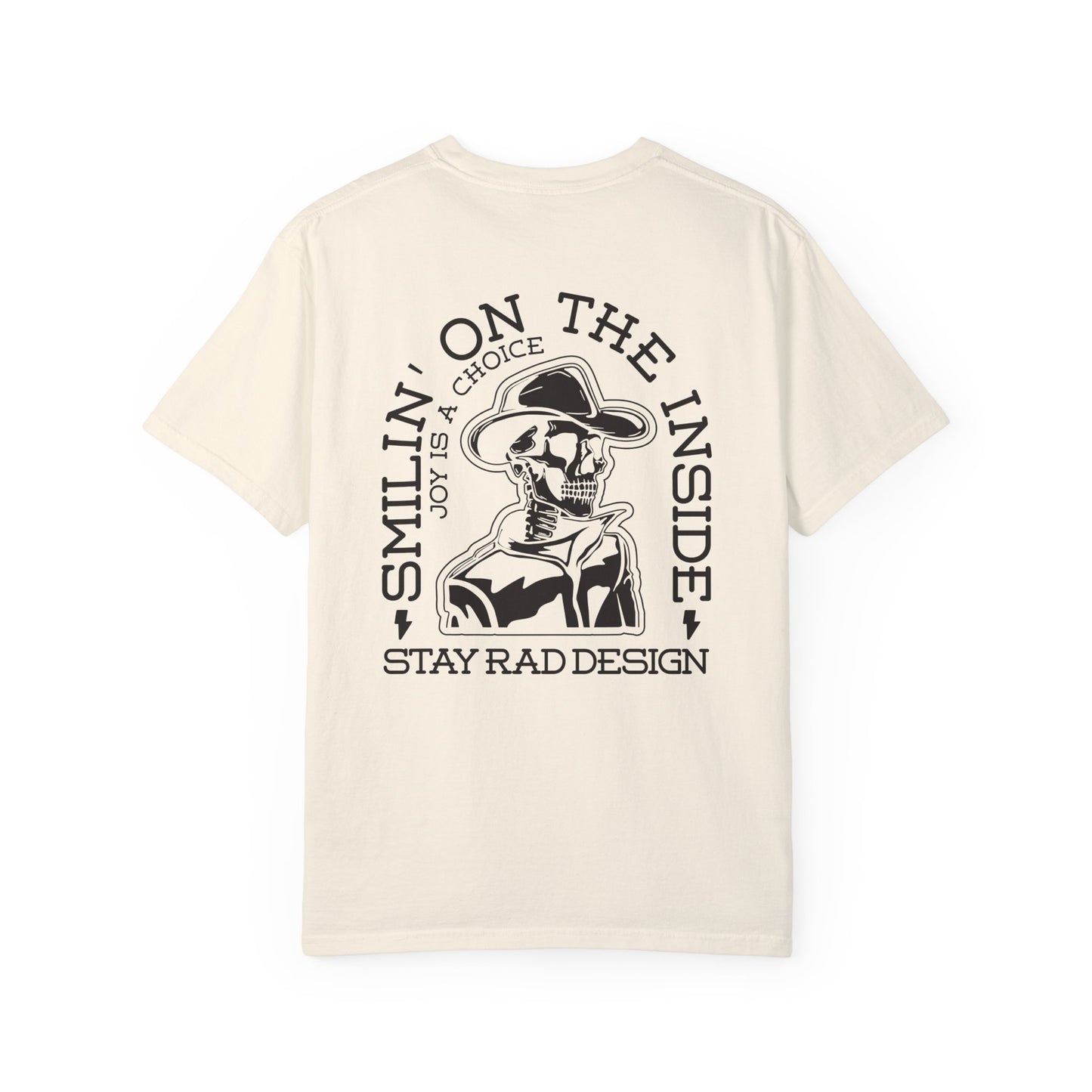 SMILIN' ON THE INSIDE | Cowboy Skeleton | Comfort Colors Unisex Garment-Dyed T-shirt