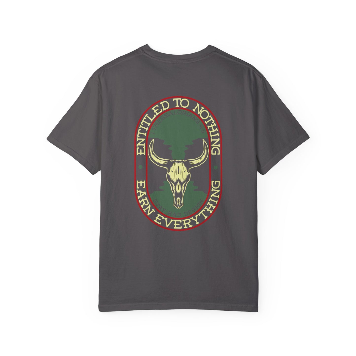 ENTITLED TO NOTHING | Stay Rad Cattle Skull | Red/Green/Ivory COMFORT COLORS 1717