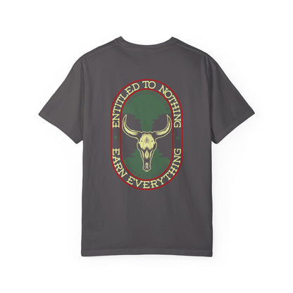 ENTITLED TO NOTHING | Stay Rad Cattle Skull | Red/Green/Ivory COMFORT COLORS 1717