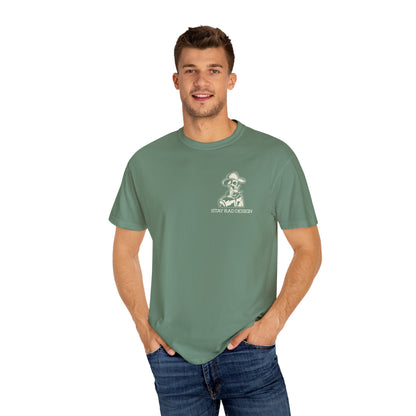 SMILIN ON THE INSIDE DARK | Cowboy Skeleton Off-White Print | Comfort ColorsUnisex Garment-Dyed T-shirt