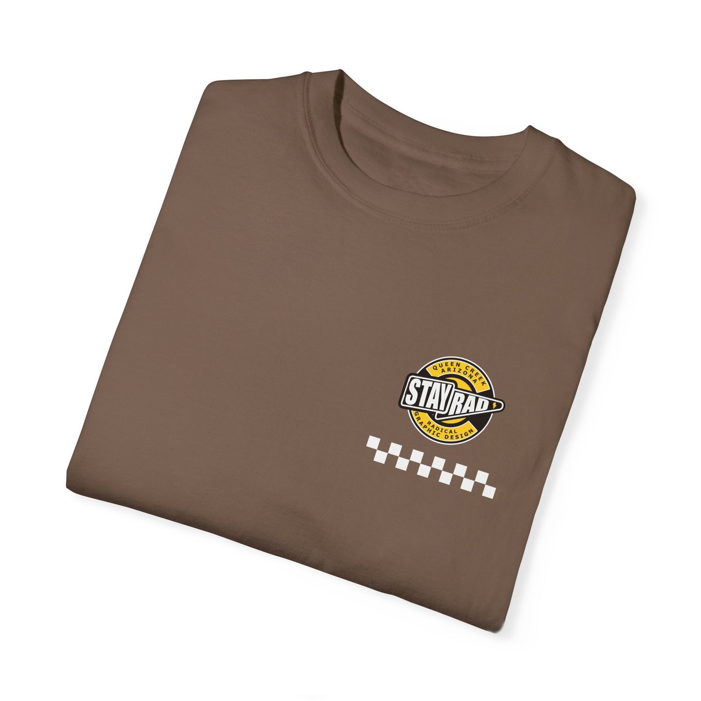 STAY RAD CHECKER BADGE | Front Chest | Comfort Colors Unisex Garment-Dyed T-shirt