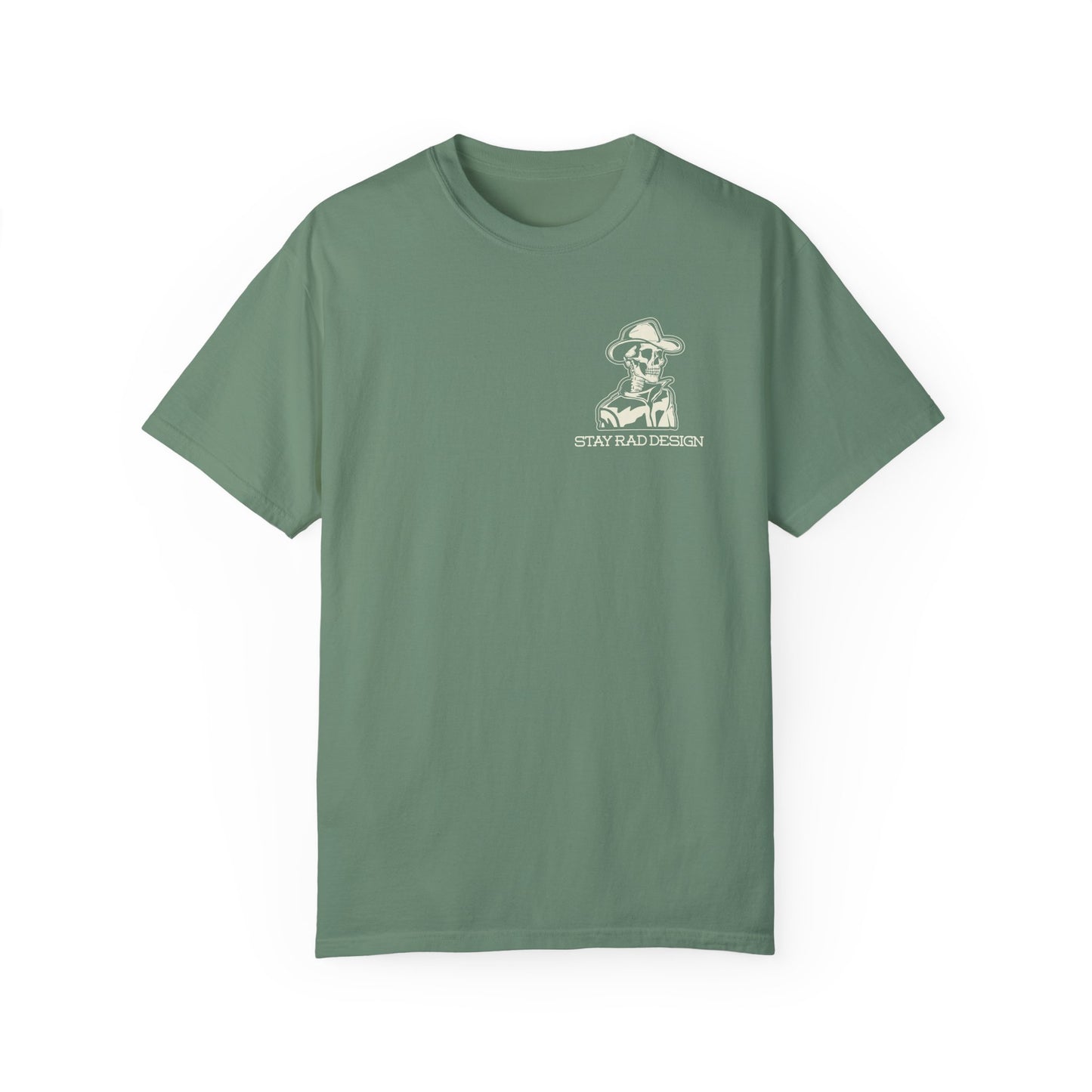 SMILIN ON THE INSIDE DARK | Cowboy Skeleton Off-White Print | Comfort ColorsUnisex Garment-Dyed T-shirt