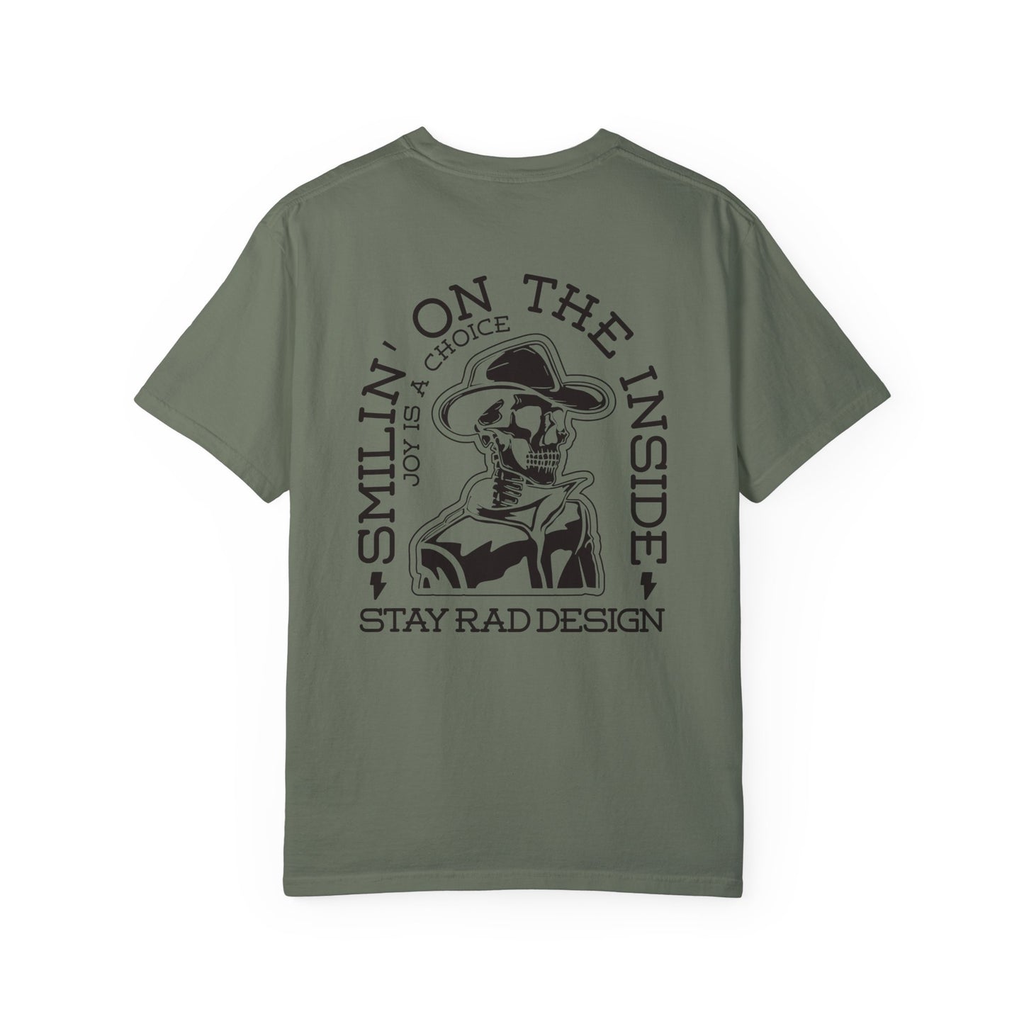 SMILIN' ON THE INSIDE | Cowboy Skeleton | Comfort Colors Unisex Garment-Dyed T-shirt