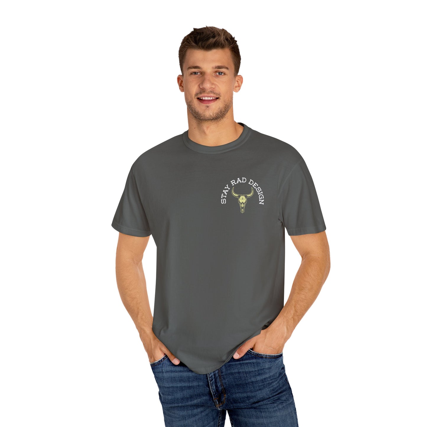 ENTITLED TO NOTHING | Stay Rad Cattle Skull | Red/Green/Ivory COMFORT COLORS 1717