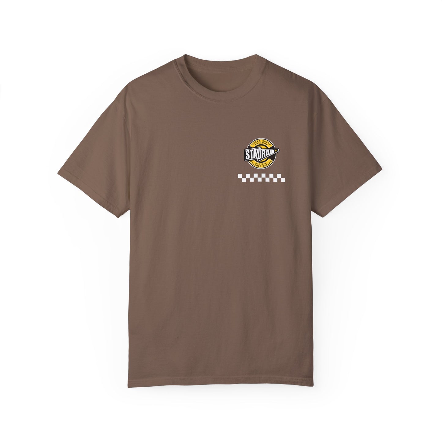 STAY RAD CHECKER BADGE | Front Chest | Comfort Colors Unisex Garment-Dyed T-shirt