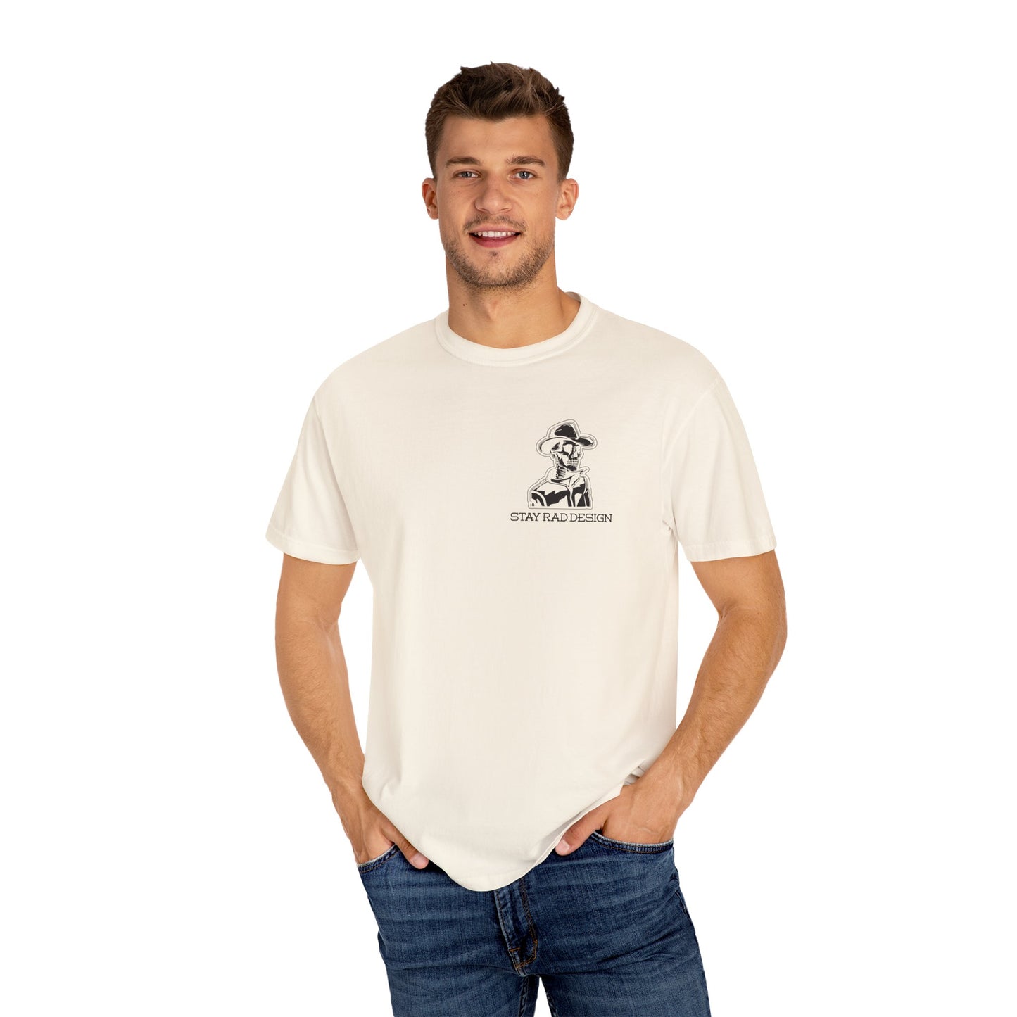SMILIN' ON THE INSIDE | Cowboy Skeleton | Comfort Colors Unisex Garment-Dyed T-shirt
