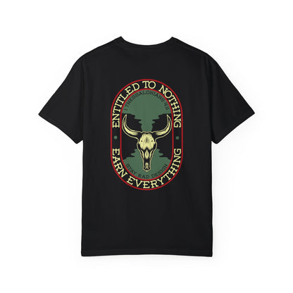 ENTITLED TO NOTHING | Stay Rad Cattle Skull | Red/Green/Ivory COMFORT COLORS 1717