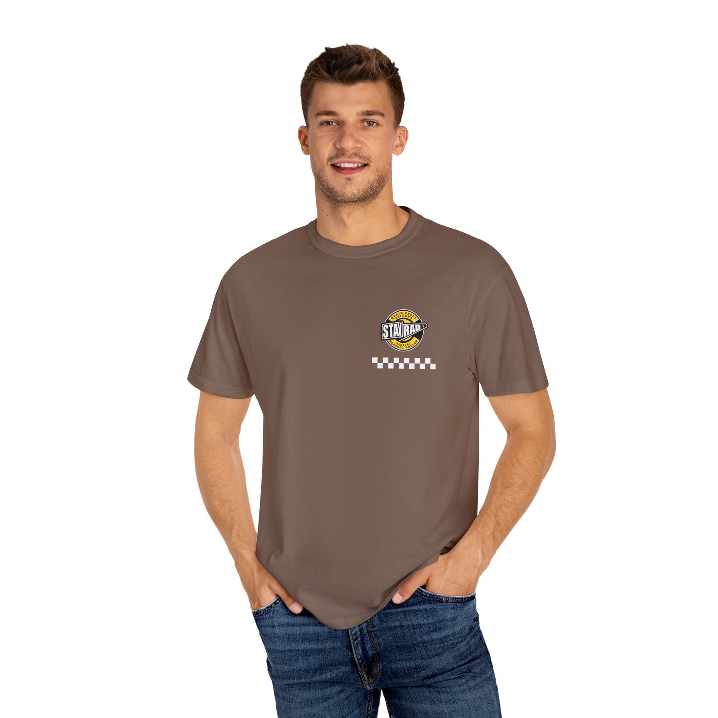 STAY RAD CHECKER BADGE | Front Chest | Comfort Colors Unisex Garment-Dyed T-shirt