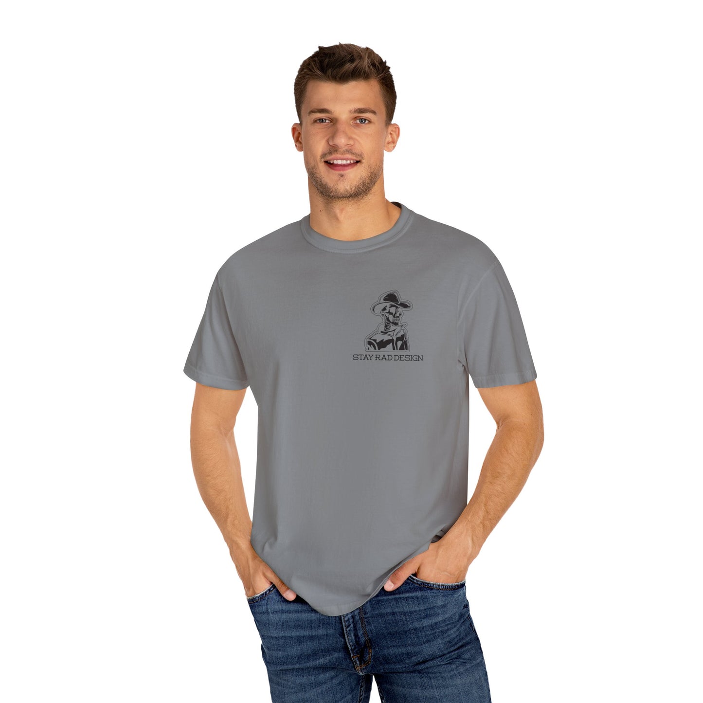 SMILIN' ON THE INSIDE | Cowboy Skeleton | Comfort Colors Unisex Garment-Dyed T-shirt
