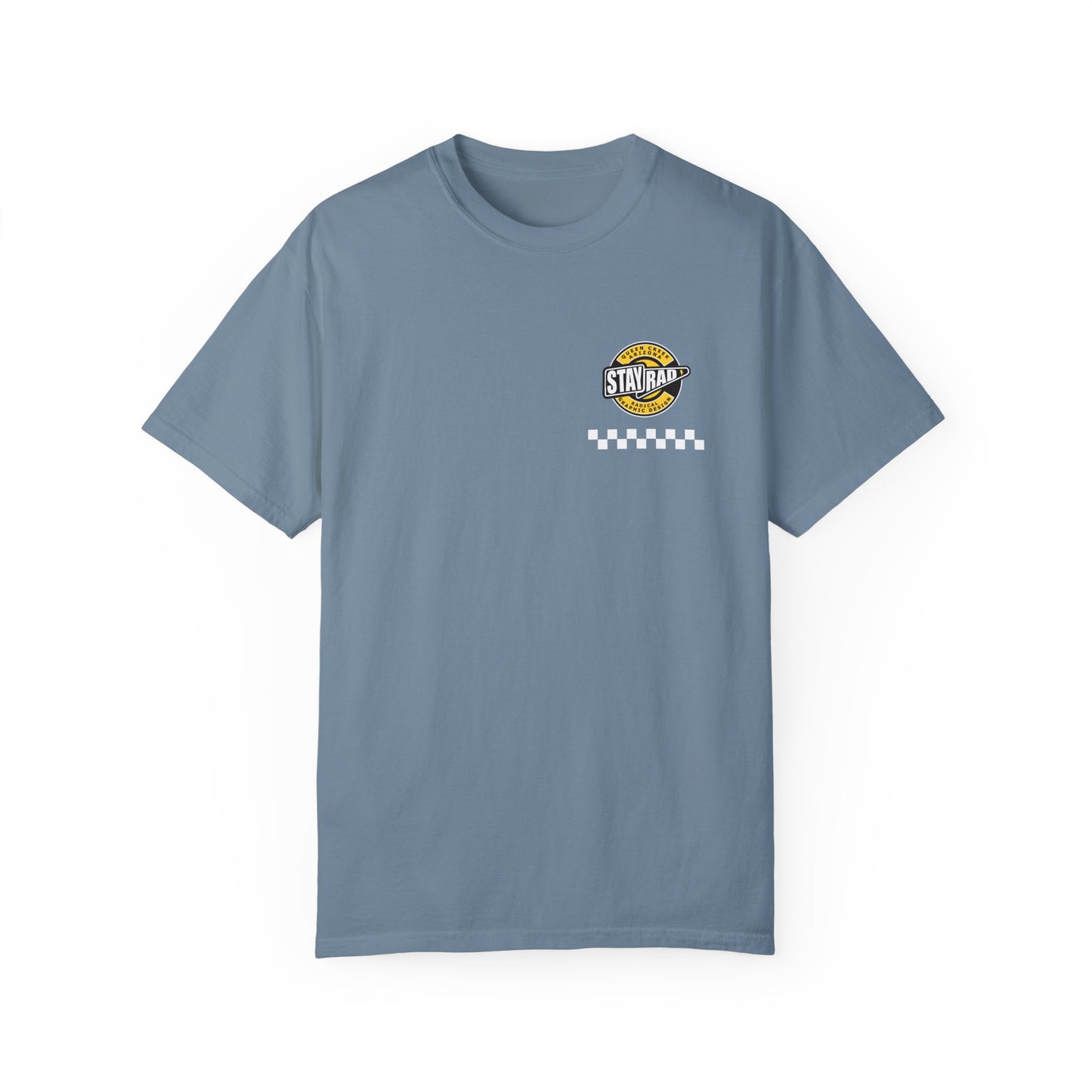 STAY RAD CHECKER BADGE | Front Chest | Comfort Colors Unisex Garment-Dyed T-shirt