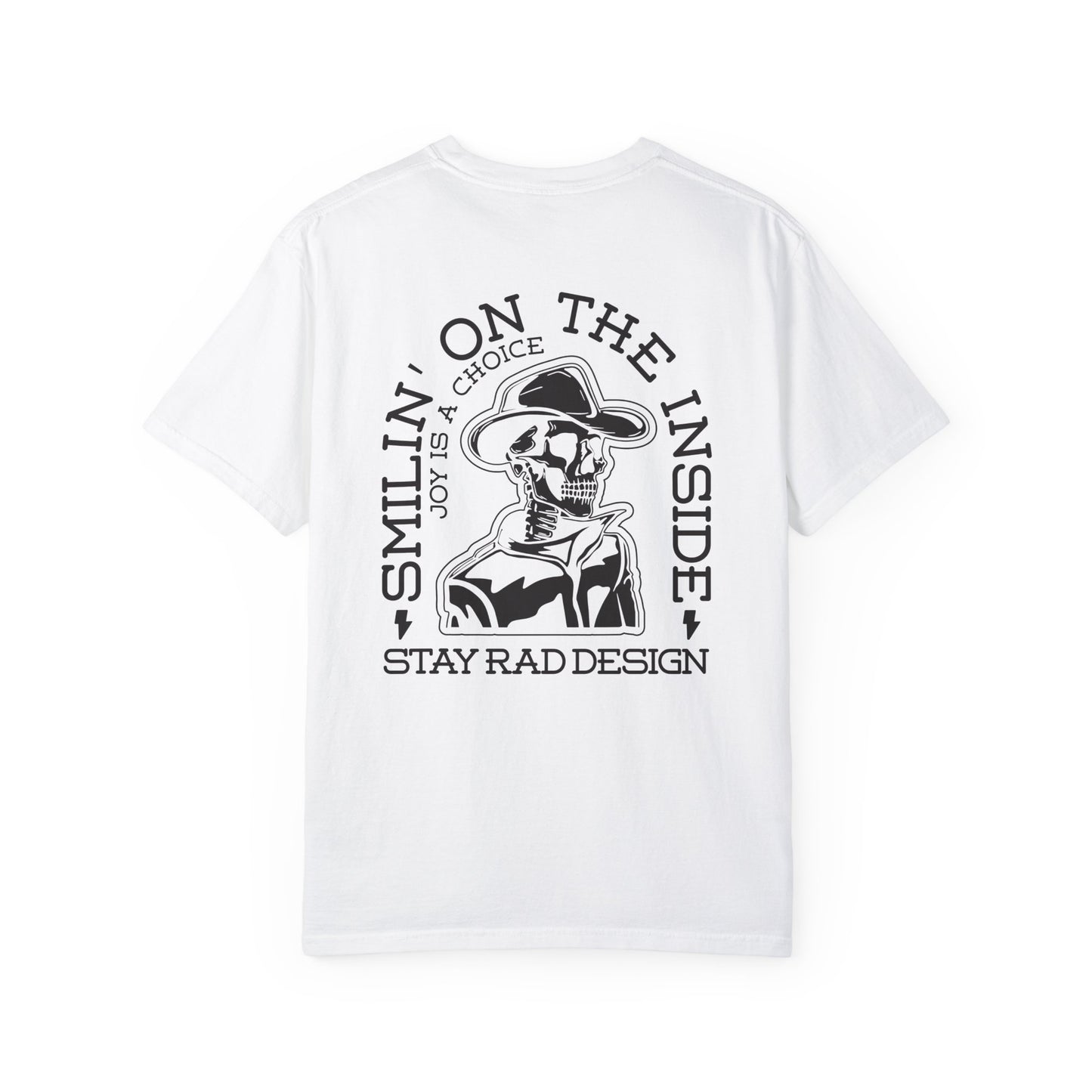 SMILIN' ON THE INSIDE | Cowboy Skeleton | Comfort Colors Unisex Garment-Dyed T-shirt