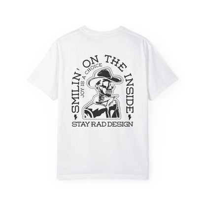 SMILIN' ON THE INSIDE | Cowboy Skeleton | Comfort Colors Unisex Garment-Dyed T-shirt