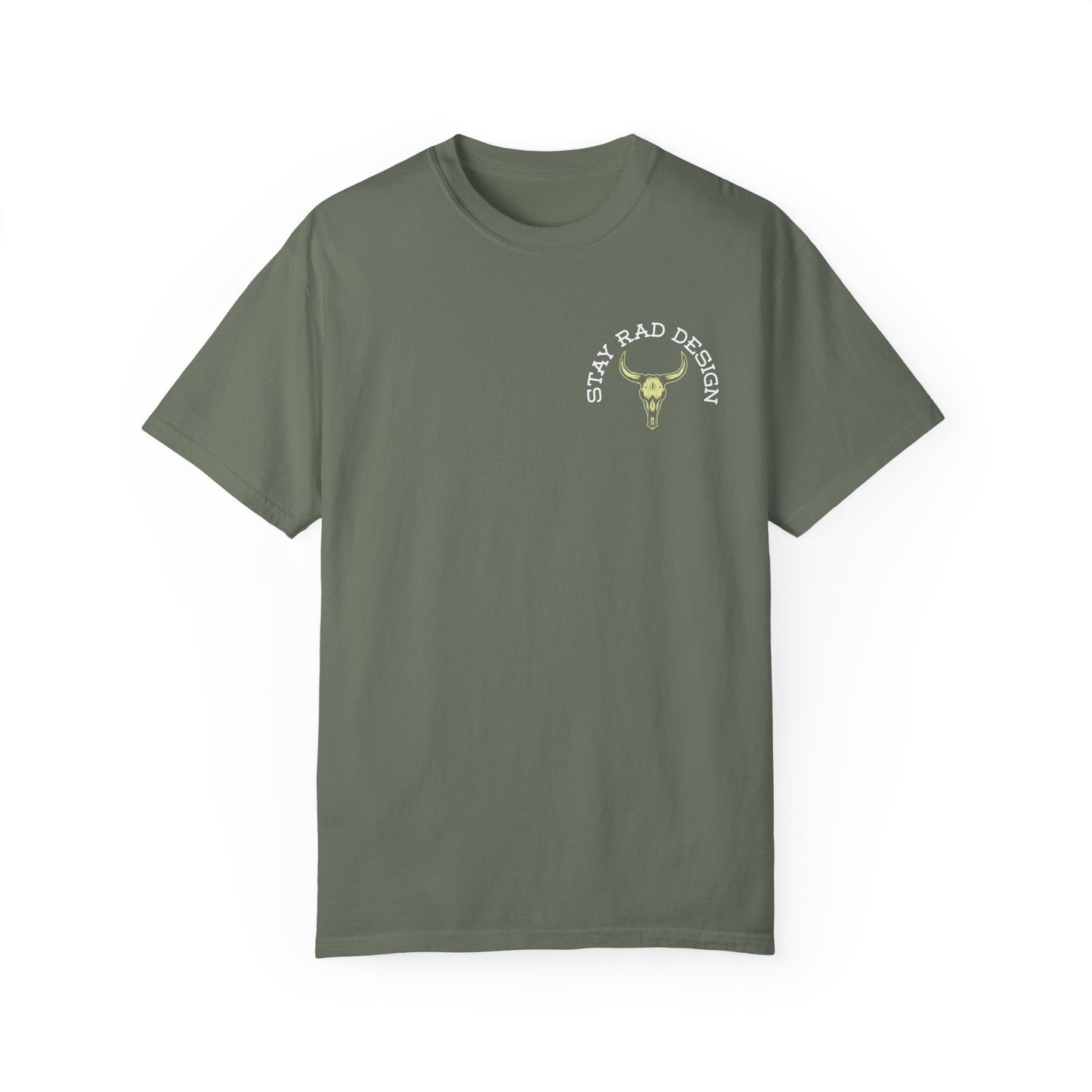 ENTITLED TO NOTHING | Stay Rad Cattle Skull | Red/Green/Ivory COMFORT COLORS 1717