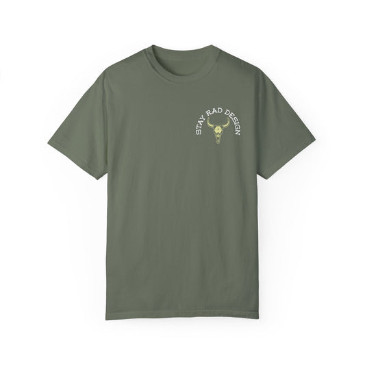 ENTITLED TO NOTHING | Stay Rad Cattle Skull | Red/Green/Ivory COMFORT COLORS 1717